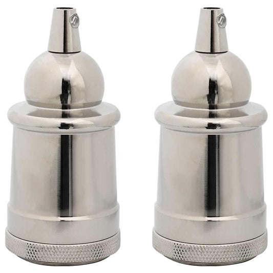 Lamp Holders 2 pcs Satin Nickel E27 Lamp Holders 2 pcs Satin Nickel E27