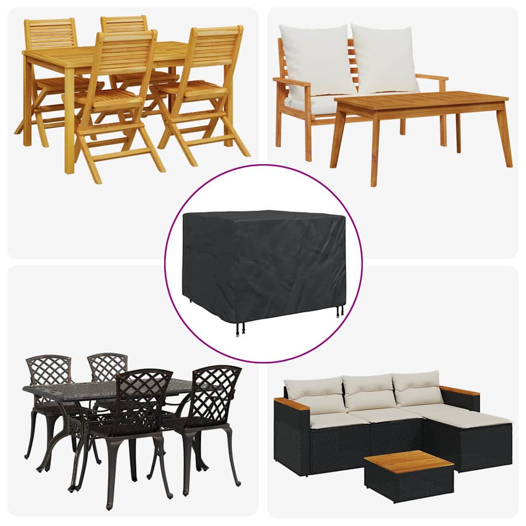 Furniture Cover Black 135 x 135 x 90 cm 600D Oxford Fabric