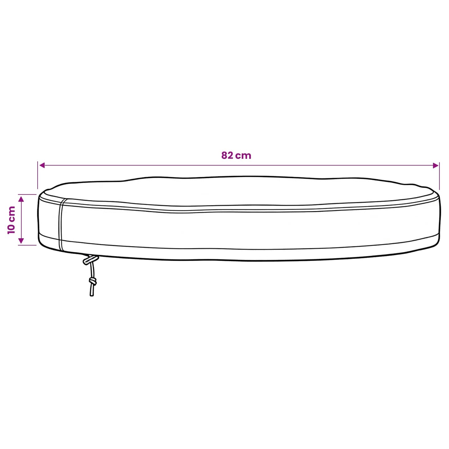 Outdoor Table Cover Black 82 x 82 x 10 cm 210D Oxford Fbric