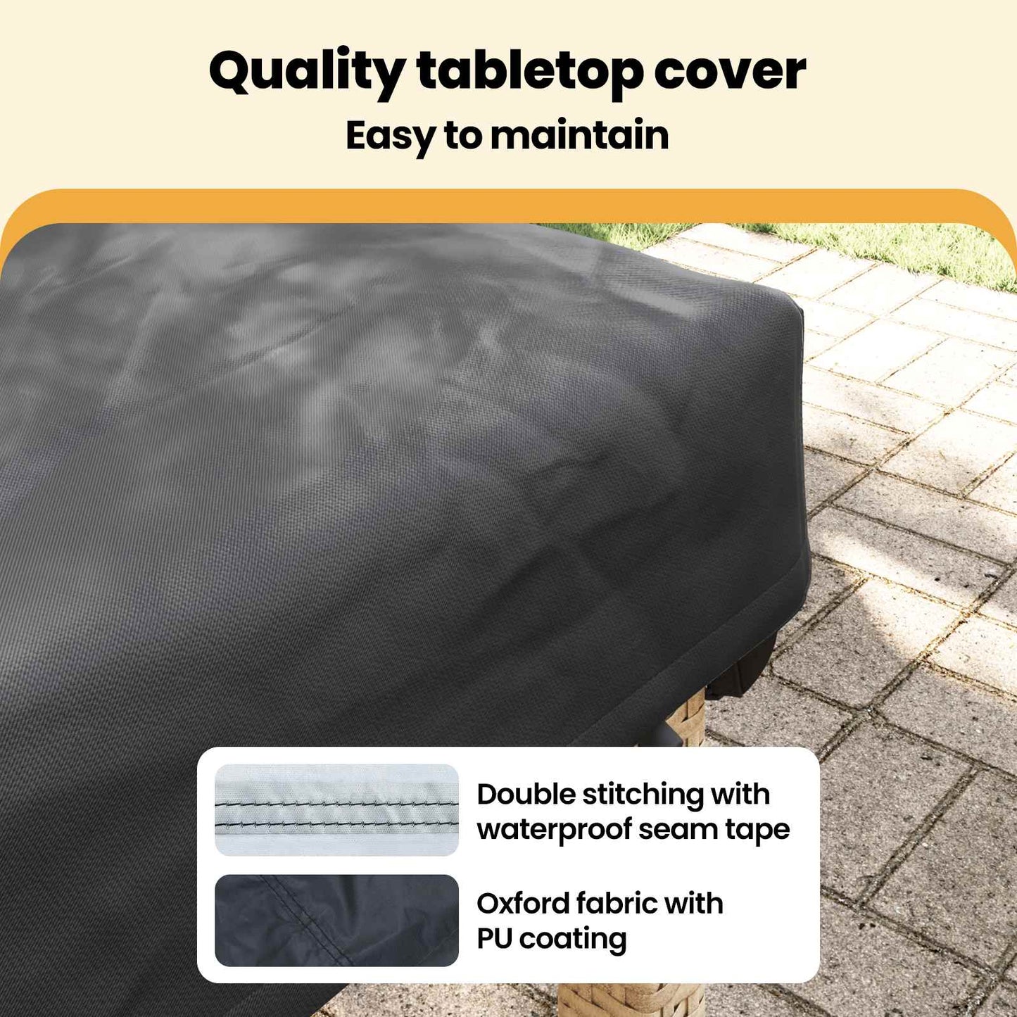 Table Cover Plain Black 202 x 92 x 15 cm Fabric