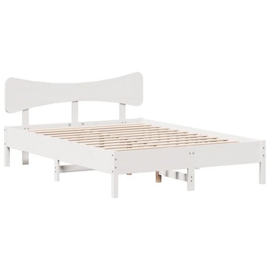 Bed Frame without Mattress White 120x200 cm Solid Wood Pine Bed Frame without Mattress White 120x200 cm Solid Wood Pine