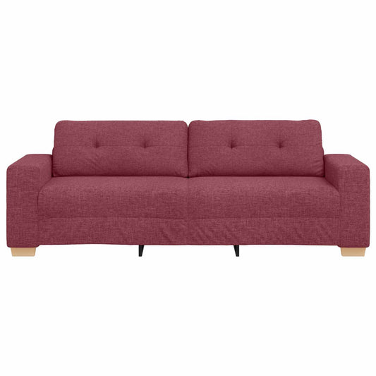 Sofa Wine Red 221 x 78 x 80 cm Fabric Sofa Wine Red 221 x 78 x 80 cm Fabric