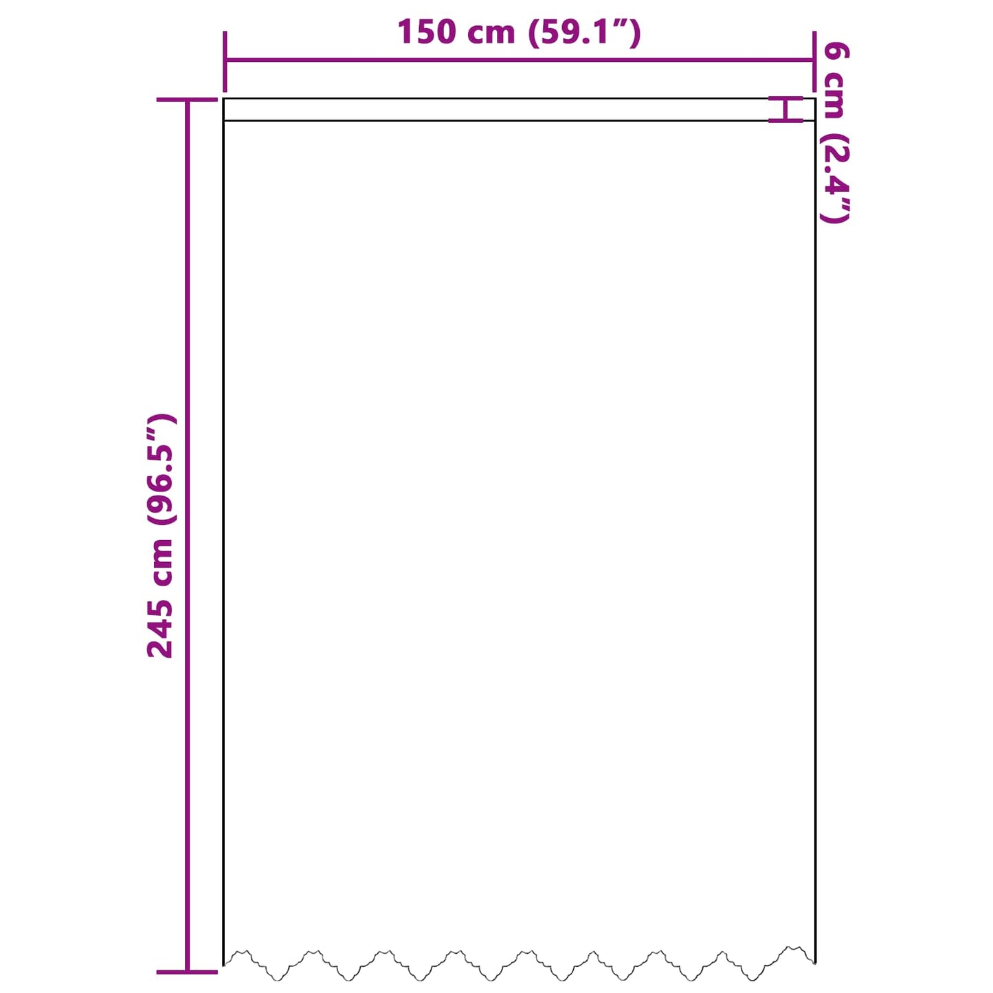 Lace Curtain with Curtains Floral White 245x150cm Polyester