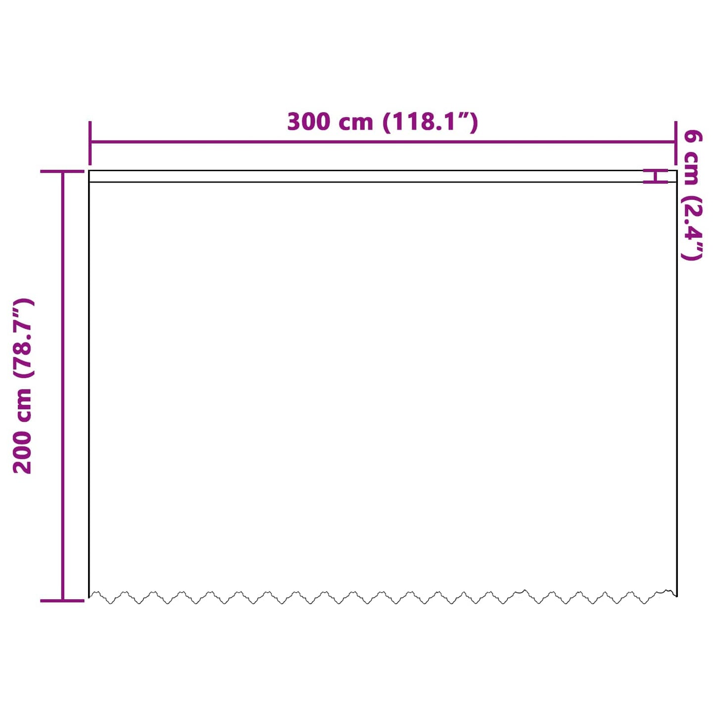 Lace Curtain with Curtains Floral White 200 x 300 cm Polyester