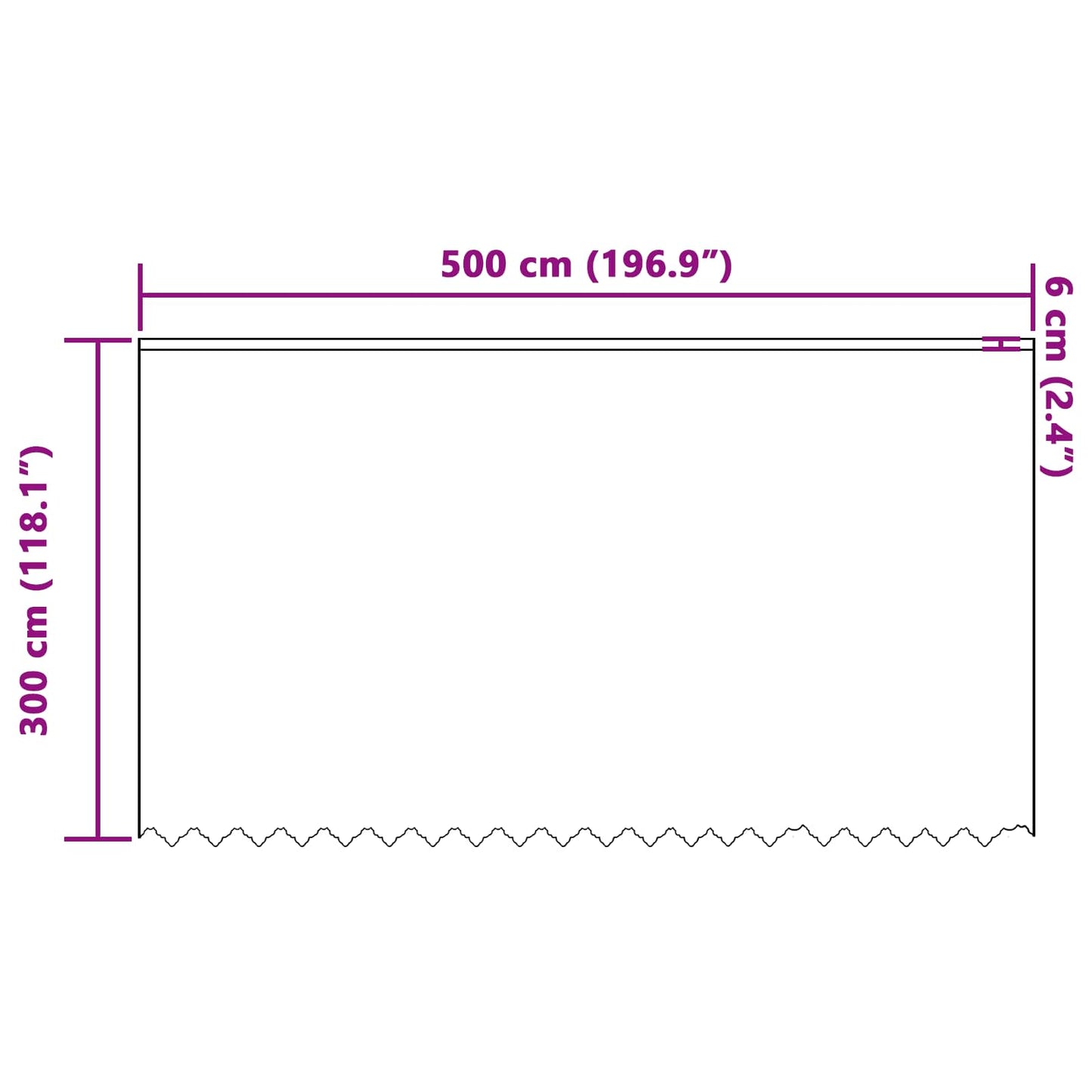 Lace Curtain with Curtains Floral White 300 x 500 cm Polyester