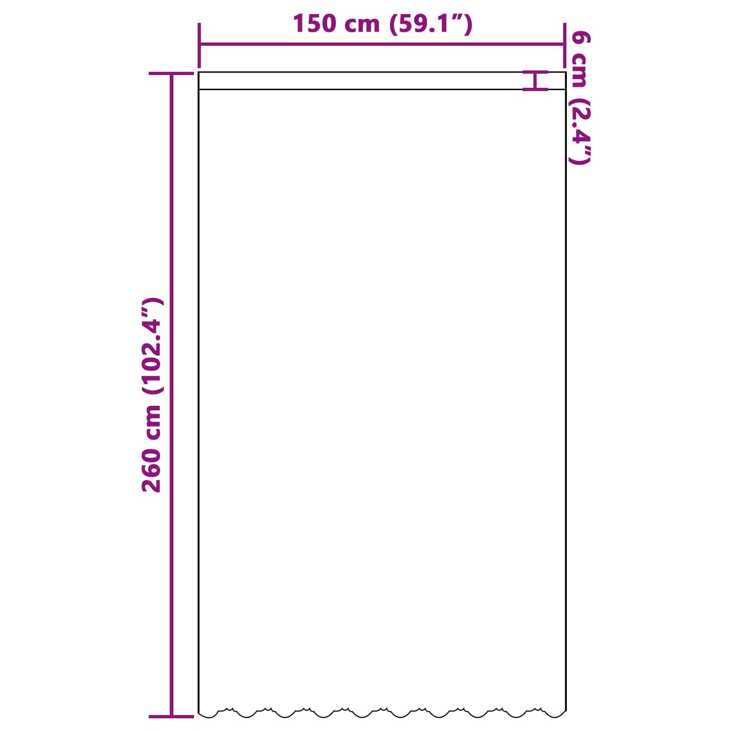 Lace Curtain with Curtains Floral White 260 x 150 cm Polyester