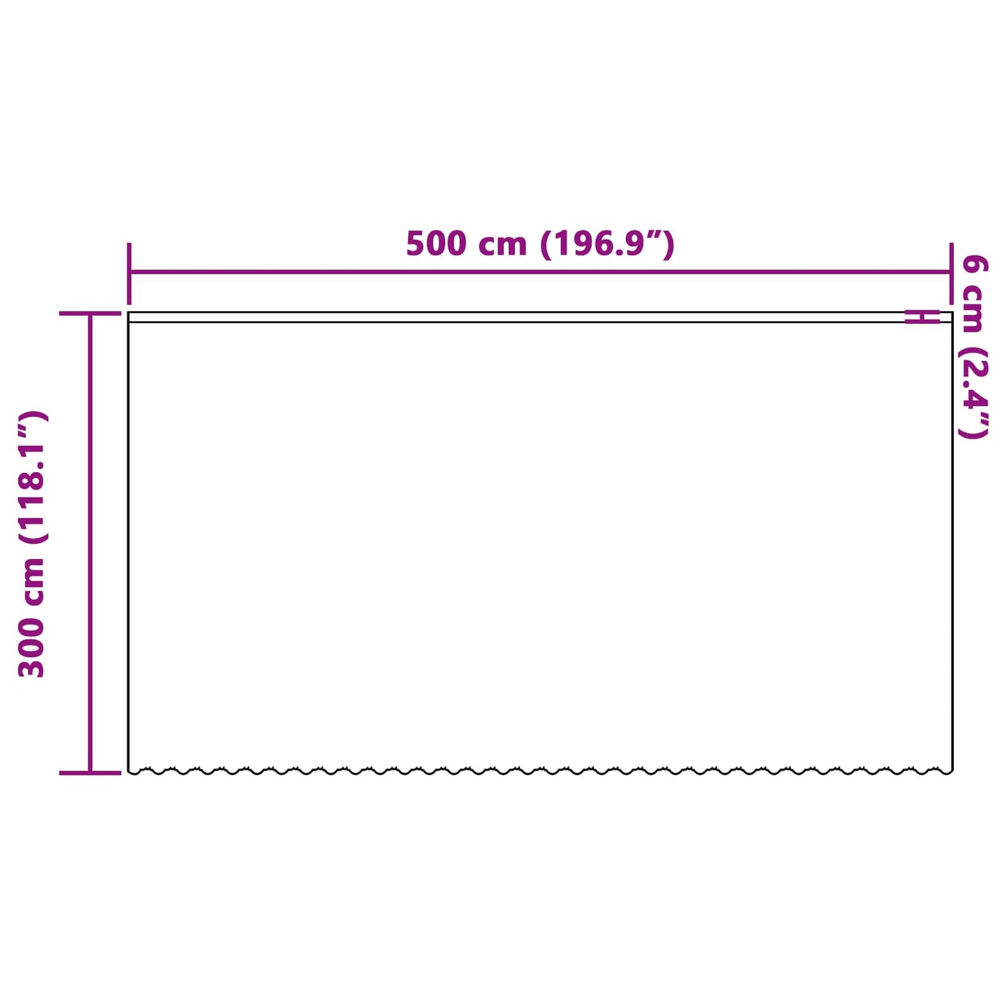Lace Curtain with Curtains Floral White 300 x 500 cm Polyester
