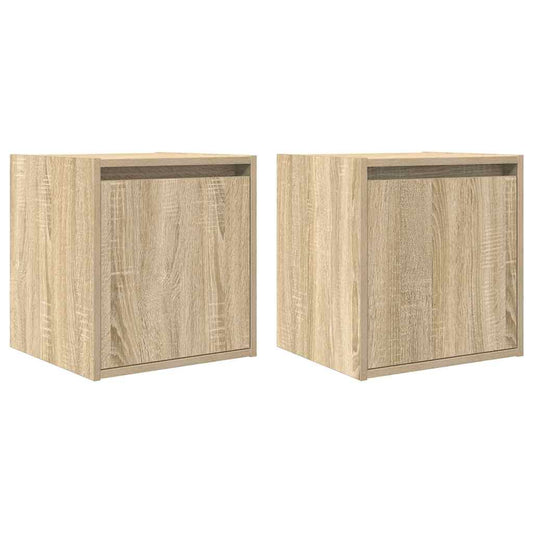 Wall-Mounted Bedside Cabinets 2 pcs Sonoma Oak 38x34x40 cm Wall-Mounted Bedside Cabinets 2 pcs Sonoma Oak 38x34x40 cm