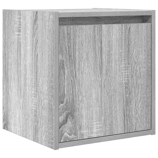 Wall-Mounted Bedside Cabinet Grey Sonoma 38x34x40 cm Wall-Mounted Bedside Cabinet Grey Sonoma 38x34x40 cm