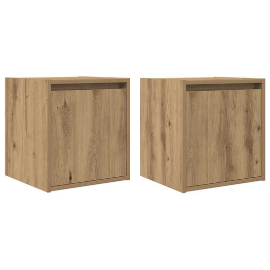 Wall-Mounted Bedside Cabinets 2 pcs Artisan Oak 38x34x40 cm Wall-Mounted Bedside Cabinets 2 pcs Artisan Oak 38x34x40 cm