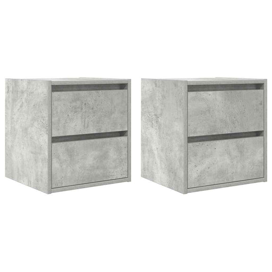 Wall-mounted Bedside Cabinets 2 pcs Concrete Grey 38x34x40 cm Wall-mounted Bedside Cabinets 2 pcs Concrete Grey 38x34x40 cm