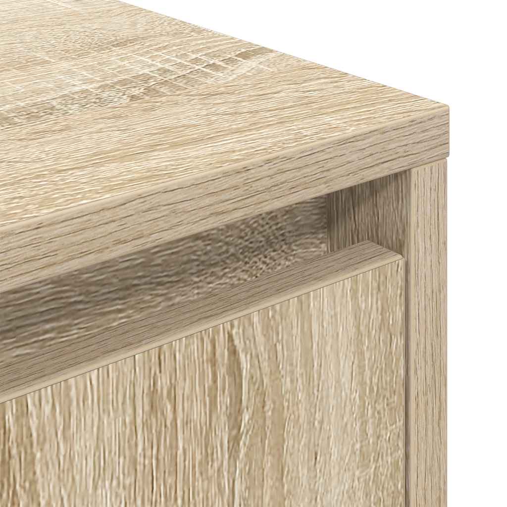 Bedside Cabinet with LED Lights Sonoma Oak 38x34x65 cm
