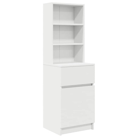 Bedside Cabinet White 39x35x125 cm Engineered Wood Bedside Cabinet White 39x35x125 cm Engineered Wood