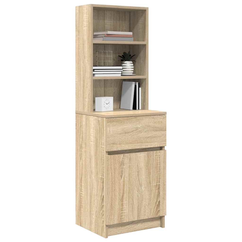 Bedside Cabinet Sonoma Oak 39x35x125 cm Engineered Wood