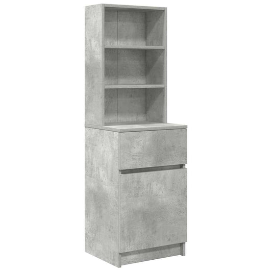 Bedside Cabinet Concrete Grey 39x35x125 cm Engineered Wood Bedside Cabinet Concrete Grey 39x35x125 cm Engineered Wood