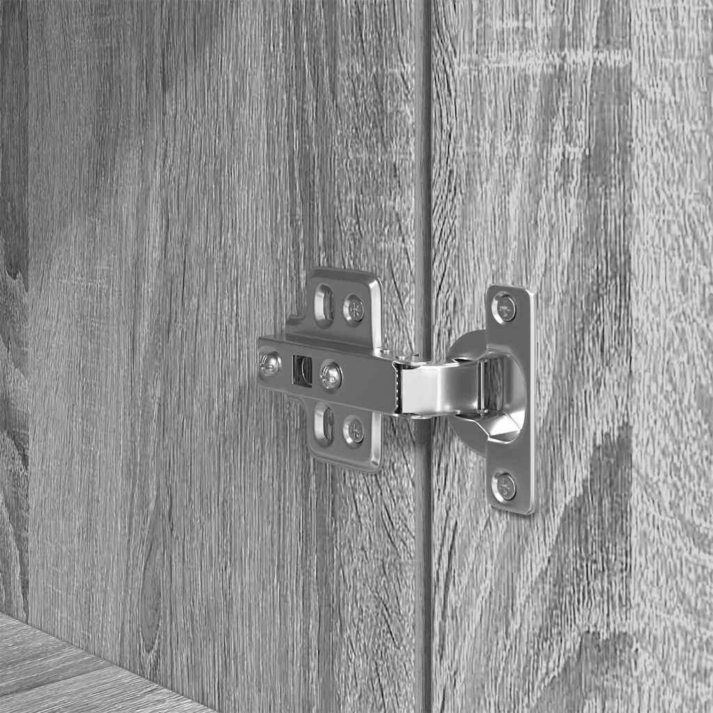 Bedside Cabinet Grey Sonoma 39x35x125 cm Engineered Wood