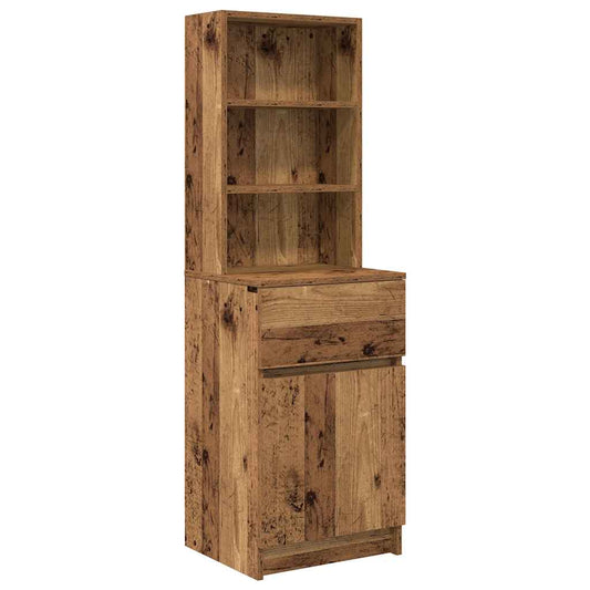 Bedside Cabinet Old Wood 39x35x125 cm Engineered Wood Bedside Cabinet Old Wood 39x35x125 cm Engineered Wood