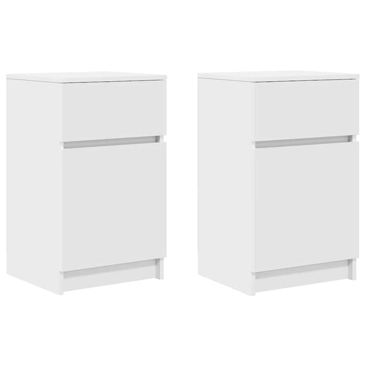 Bedside Cabinets 2 pcs White 39x35x65 cm Engineered Wood Bedside Cabinets 2 pcs White 39x35x65 cm Engineered Wood