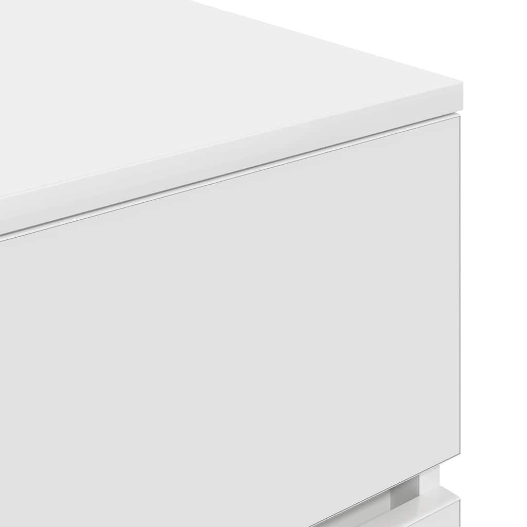 Bedside Cabinets 2 pcs White 39x35x65 cm Engineered Wood
