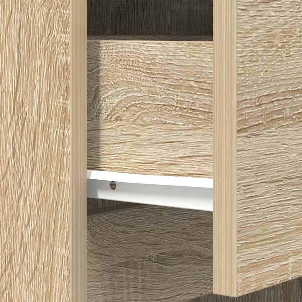 Bedside Cabinets 2 pcs Sonoma Oak 39x35x65 cm Engineered Wood