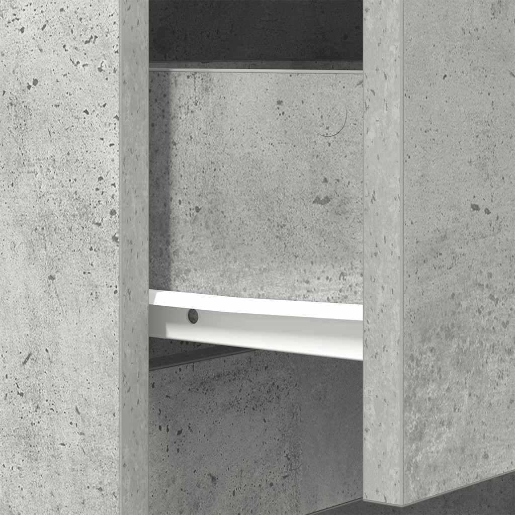 Bedside Cabinets 2 pcs Concrete Grey 39x35x65cm Engineered Wood
