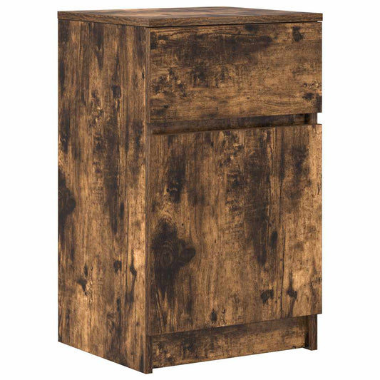 Bedside Cabinet Smoked Oak 39x35x65 cm Engineered Wood Bedside Cabinet Smoked Oak 39x35x65 cm Engineered Wood