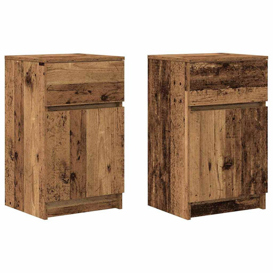 Bedside Cabinets 2 pcs Old Wood 39x35x65 cm Engineered Wood Bedside Cabinets 2 pcs Old Wood 39x35x65 cm Engineered Wood