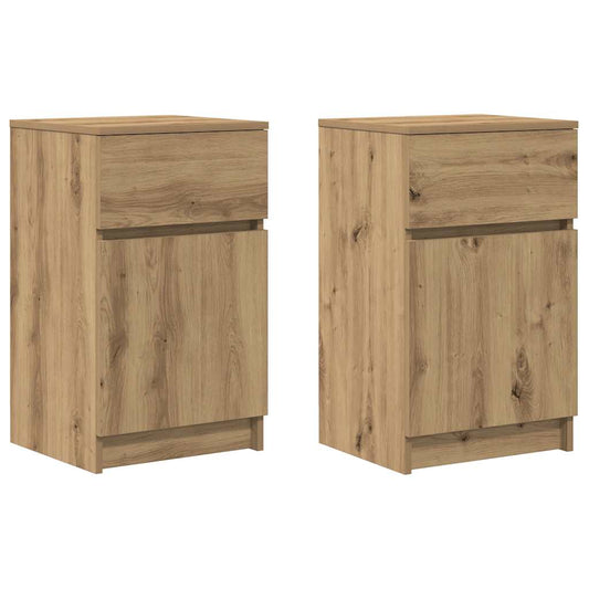 Bedside Cabinets 2 pcs Artisan Oak 39x35x65 cm Engineered Wood Bedside Cabinets 2 pcs Artisan Oak 39x35x65 cm Engineered Wood