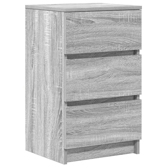Bedside Cabinet with 3 Drawers Grey Sonoma 39x35x65 cm Bedside Cabinet with 3 Drawers Grey Sonoma 39x35x65 cm