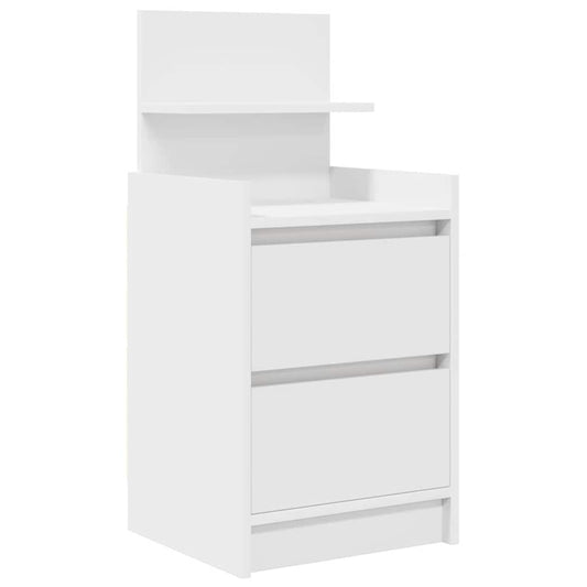 Bedside Cabinet with 2 Drawers White 38x34x80 cm Bedside Cabinet with 2 Drawers White 38x34x80 cm