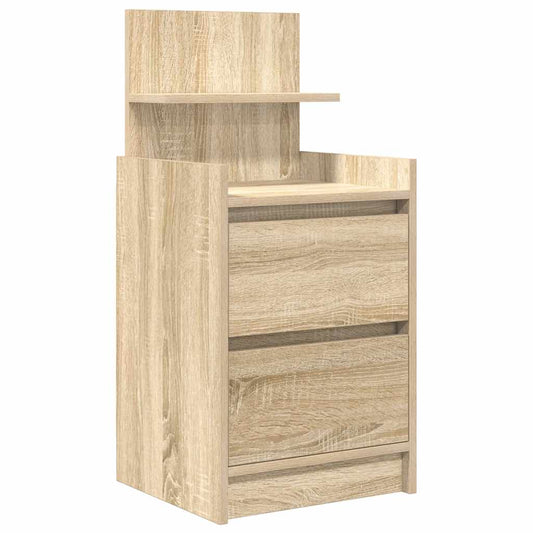 Bedside Cabinet with 2 Drawers Sonoma Oak 38x34x80 cm Bedside Cabinet with 2 Drawers Sonoma Oak 38x34x80 cm