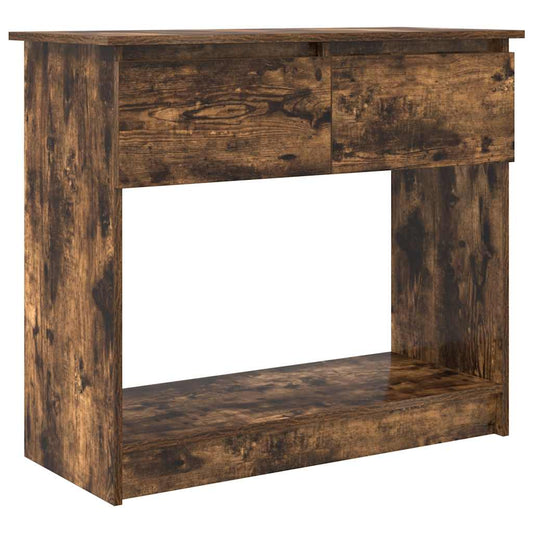 Console Table with Drawers Smoked Oak 85.5x38.5x74.5 cm Console Table with Drawers Smoked Oak 85.5x38.5x74.5 cm