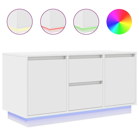 TV Cabinet with LED Lights White 100x41x50 cm TV Cabinet with LED Lights White 100x41x50 cm