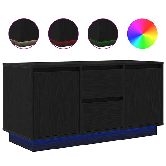 TV Cabinet with LED Lights Black Oak 100x41x50 cm TV Cabinet with LED Lights Black Oak 100x41x50 cm