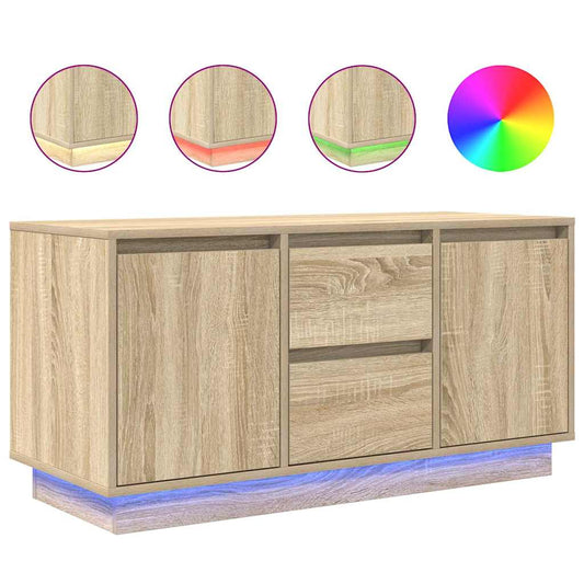 TV Cabinet with LED Lights Sonoma Oak 100x41x50 cm TV Cabinet with LED Lights Sonoma Oak 100x41x50 cm