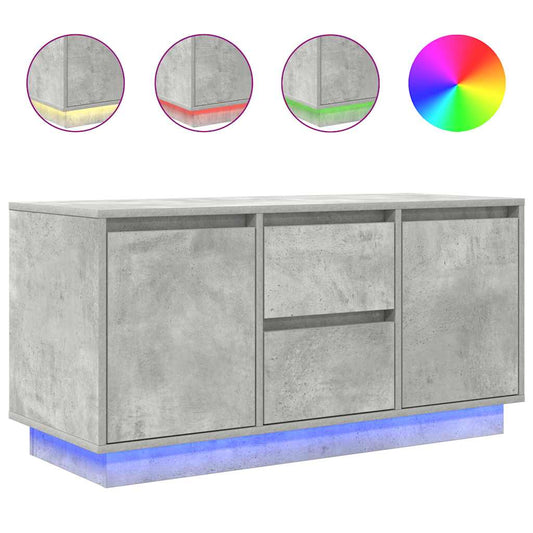 TV Cabinet with LED Lights Concrete Grey 100x41x50 cm TV Cabinet with LED Lights Concrete Grey 100x41x50 cm