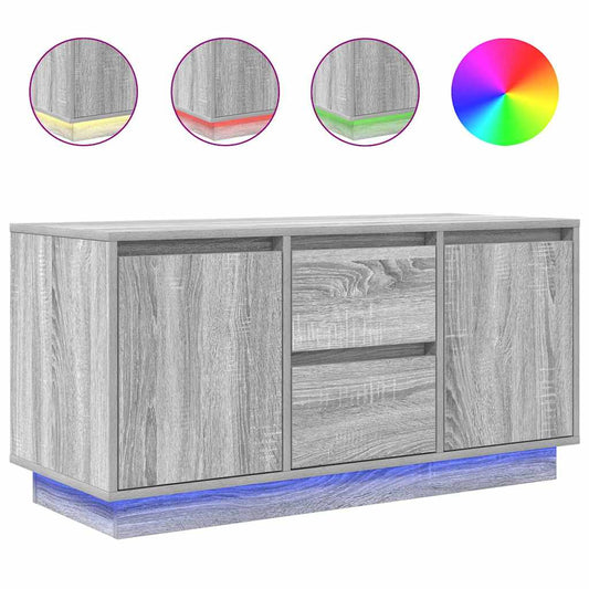 TV Cabinet with LED Lights Grey Sonoma 100x41x50 cm TV Cabinet with LED Lights Grey Sonoma 100x41x50 cm