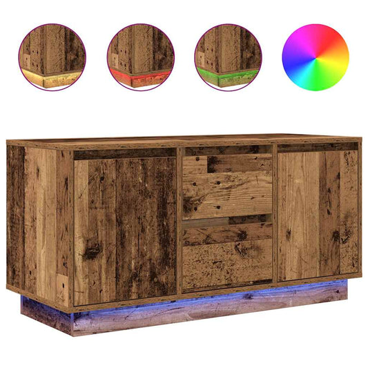 TV Cabinet with LED Lights Old Wood 100x41x50 cm TV Cabinet with LED Lights Old Wood 100x41x50 cm
