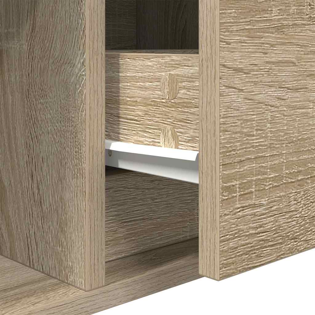 TV Cabinets 2 pcs Sonoma Oak 100x31x25,5 cm Engineered Wood