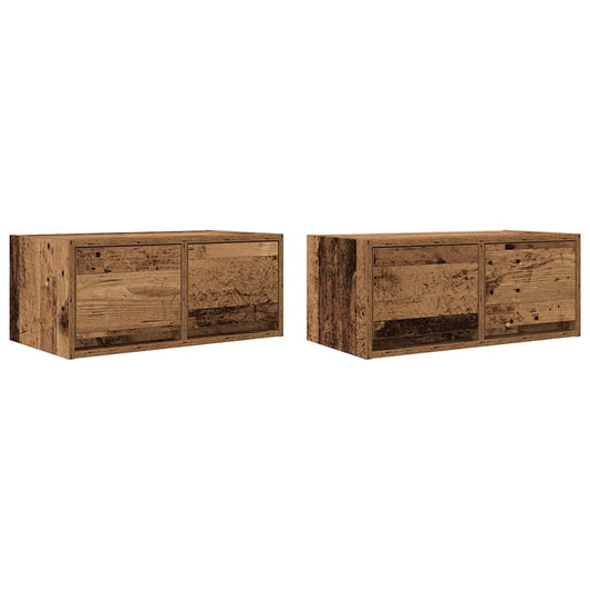 TV Cabinets 2 pcs Old Wood 60x31x25.5 cm Engineered Wood TV Cabinets 2 pcs Old Wood 60x31x25.5 cm Engineered Wood