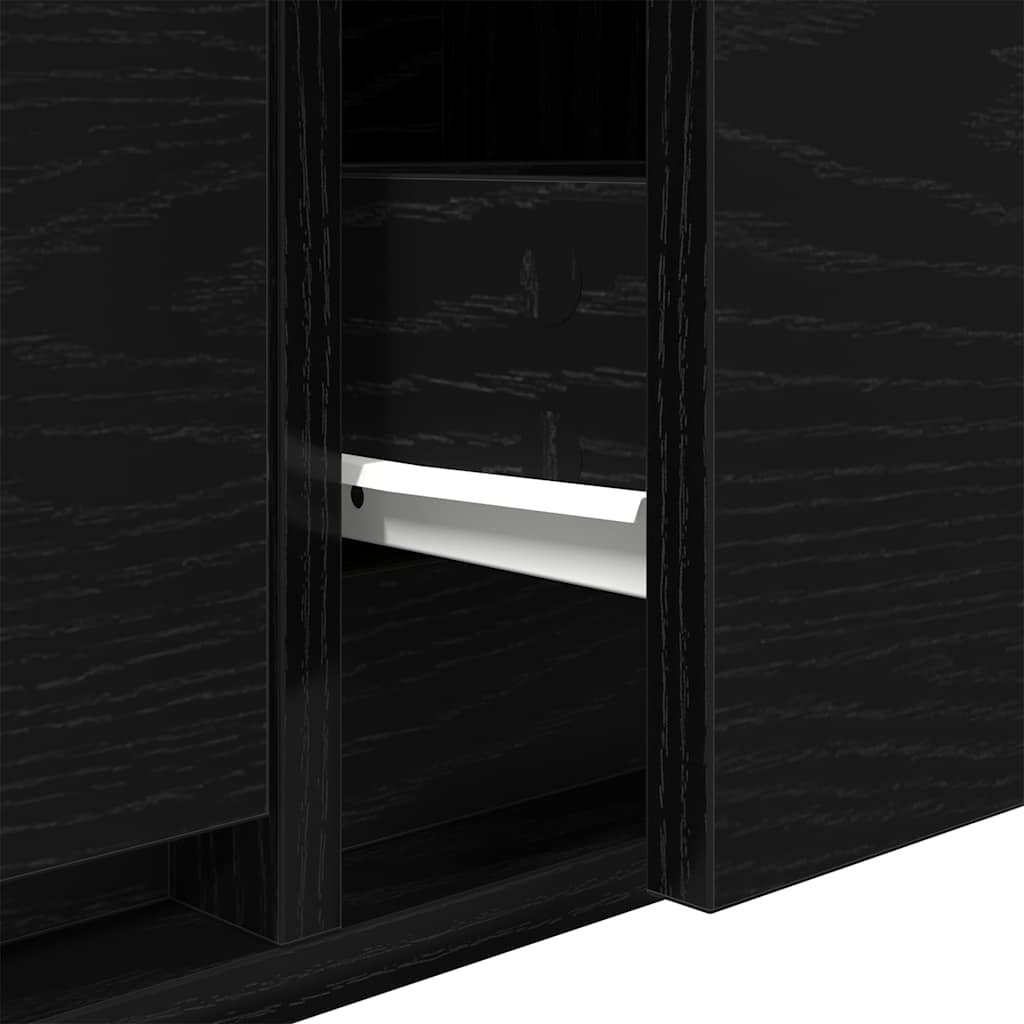 TV Cabinets 2 pcs Black Oak 80x31x25.5 cm Engineered Wood