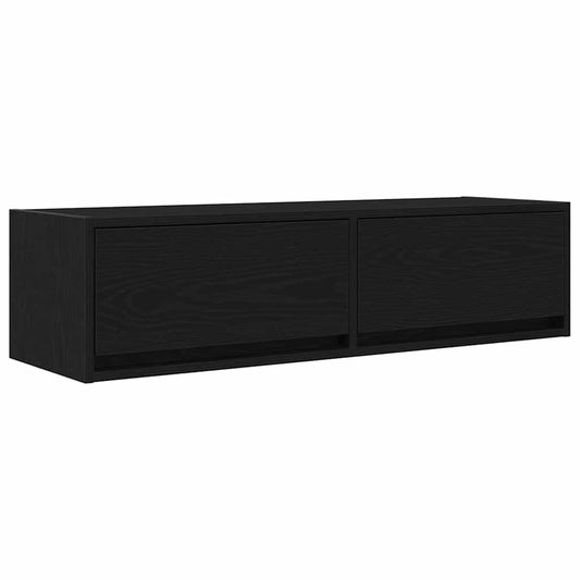 TV Cabinet Black oak 100 x 31 x 25.5 cm Engineered wood TV Cabinet Black oak 100 x 31 x 25.5 cm Engineered wood