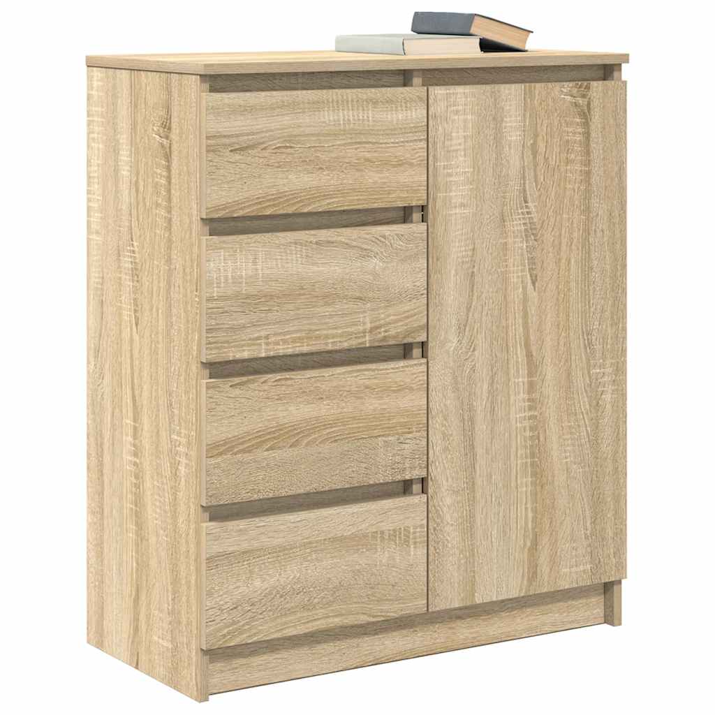 Sideboard with Drawers Sonoma Oak 71x35x84 cm Engineered Wood