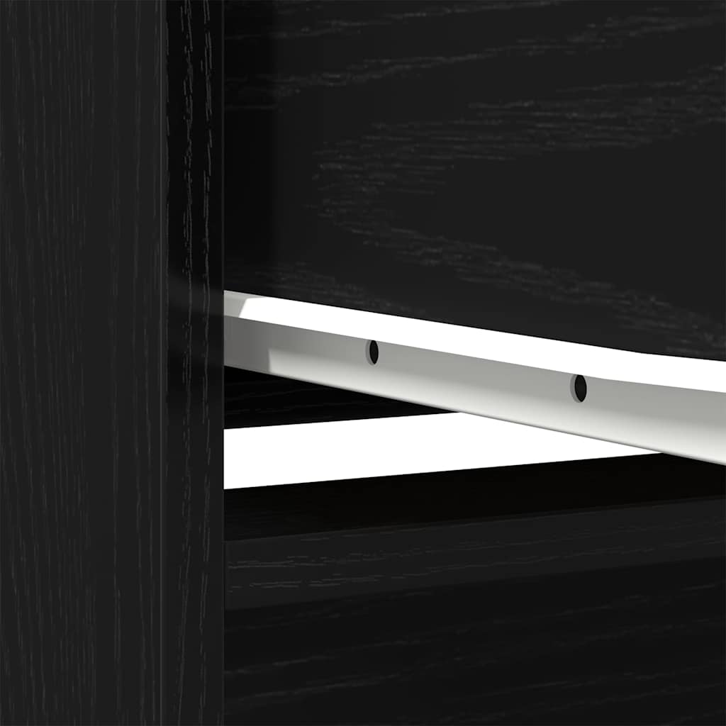 Highboard Black Oak 29,5x34x119,5 cm Engineered Wood