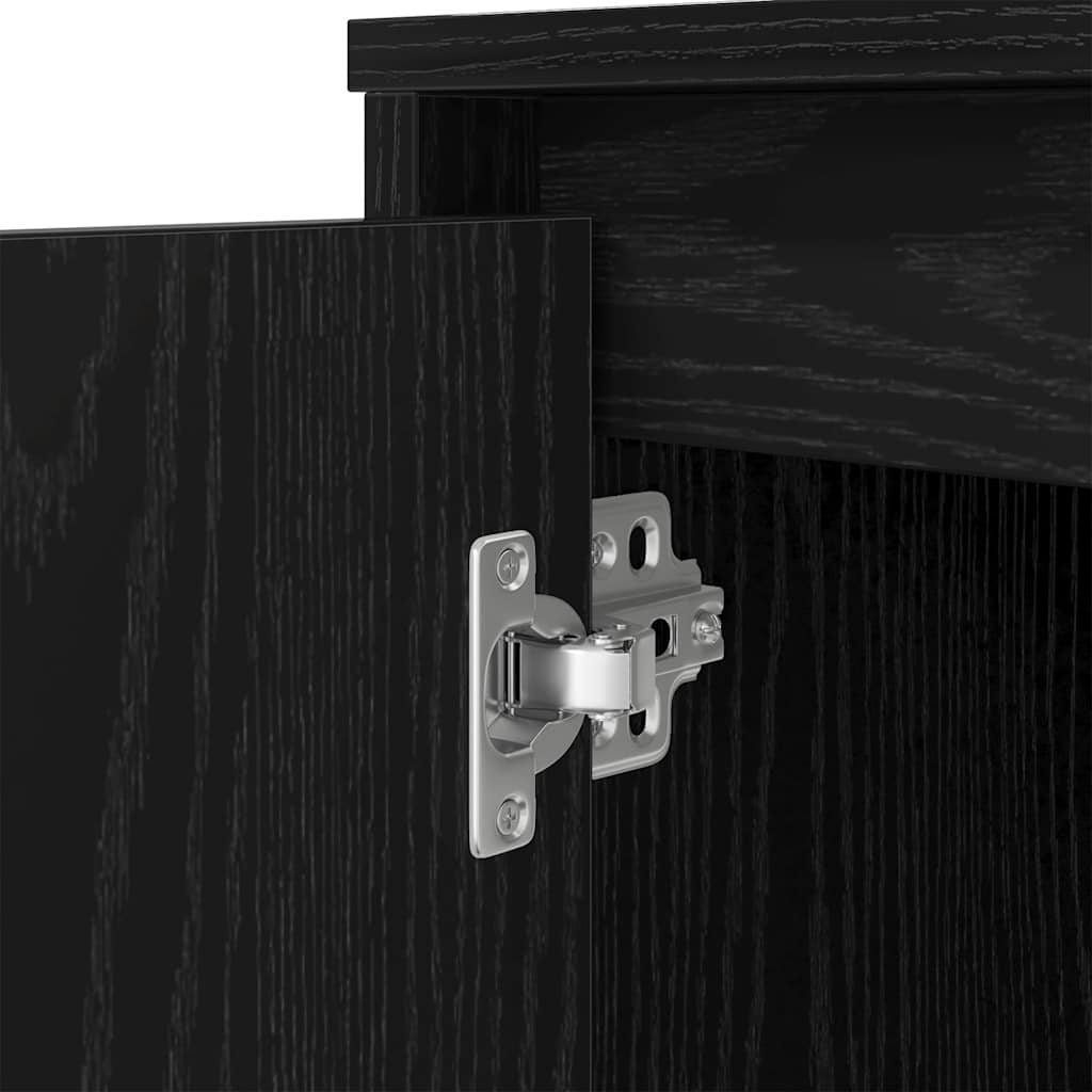 Desk Black Oak 120x42x76 cm Engineered Wood