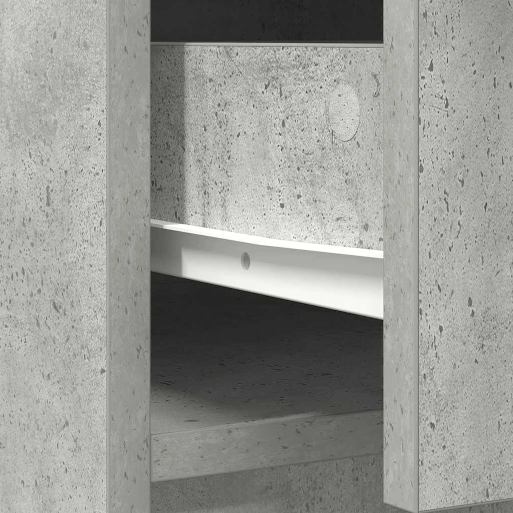 Sideboard with Drawers and Doors Concrete Grey 70.5x34x74.5 cm