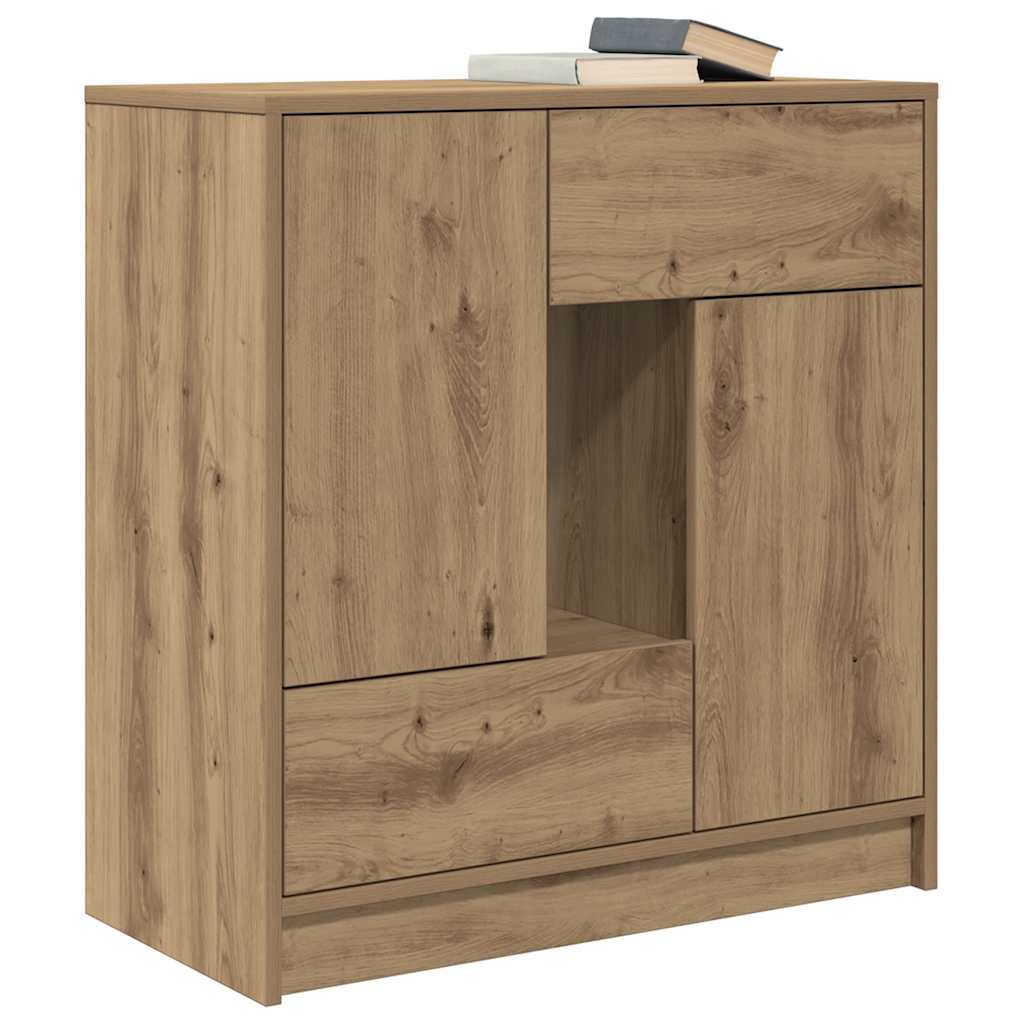 Sideboard with Drawers and Doors Artisan Oak 70,5x34x74,5 cm