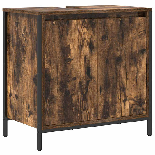 Bathroom Basin Cabinet Smoked Oak 60x34.5x60 cm Bathroom Basin Cabinet Smoked Oak 60x34.5x60 cm