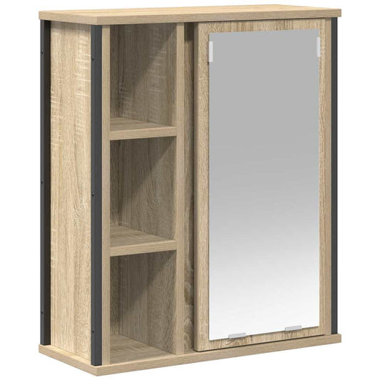 Bathroom Wall Cabinet with Mirror Sonoma Oak 50x21x60 cm Bathroom Wall Cabinet with Mirror Sonoma Oak 50x21x60 cm