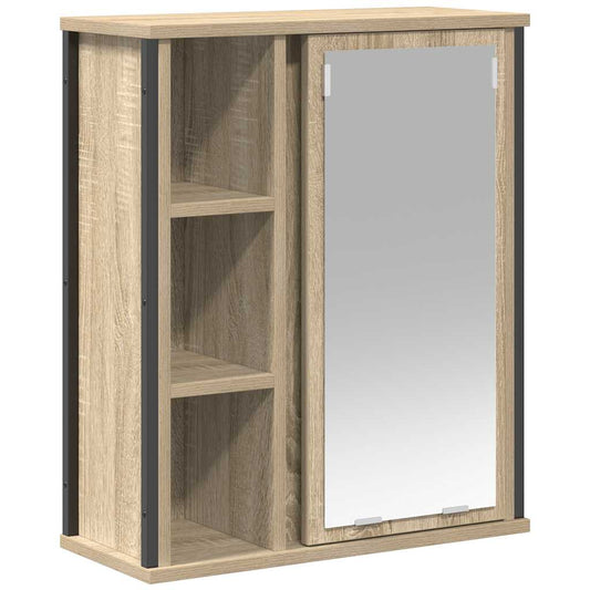Bathroom Wall Cabinet with Mirror Sonoma Oak 50x21x60 cm Bathroom Wall Cabinet with Mirror Sonoma Oak 50x21x60 cm